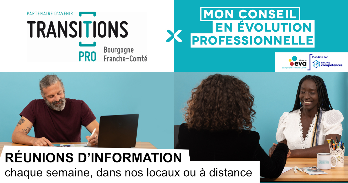 réunions d'informations en partenariat avec transitions pro